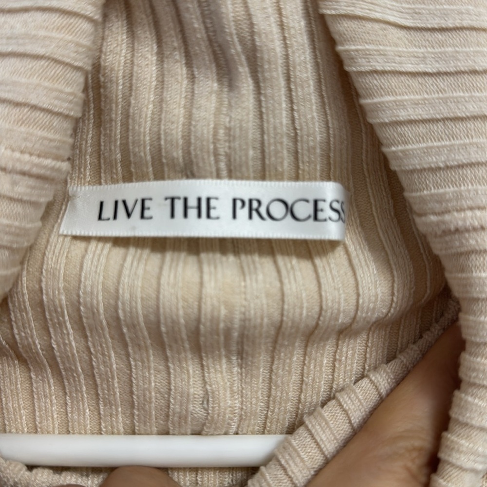 Live The Process Ribbed Bodysuit – Beige - Picture 3 of 7